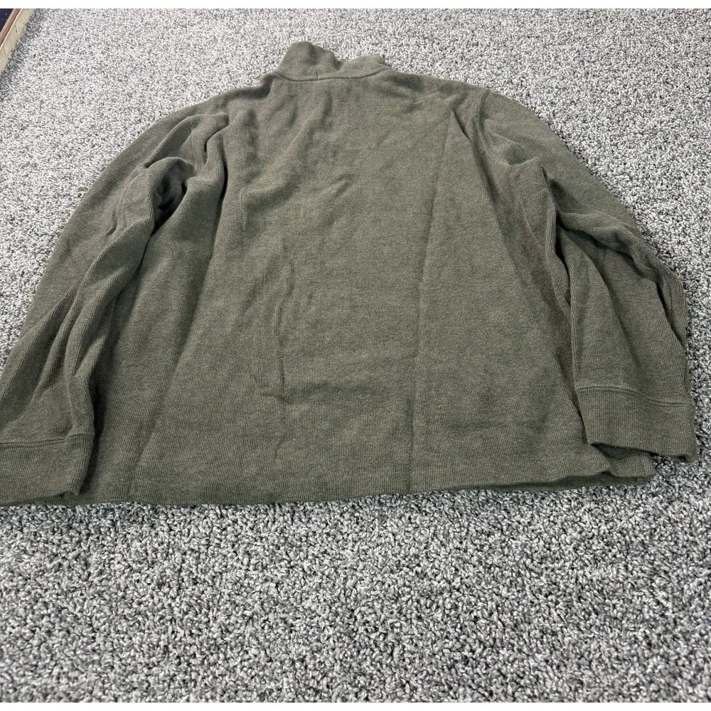 Polo Ralph Lauren 1/4 Zip Sweater Men's Size Large Green Preppy